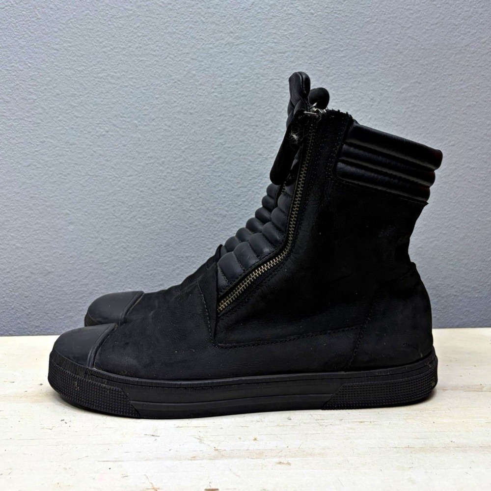 Marcella NYC Black Leather Karma Boots Size 41